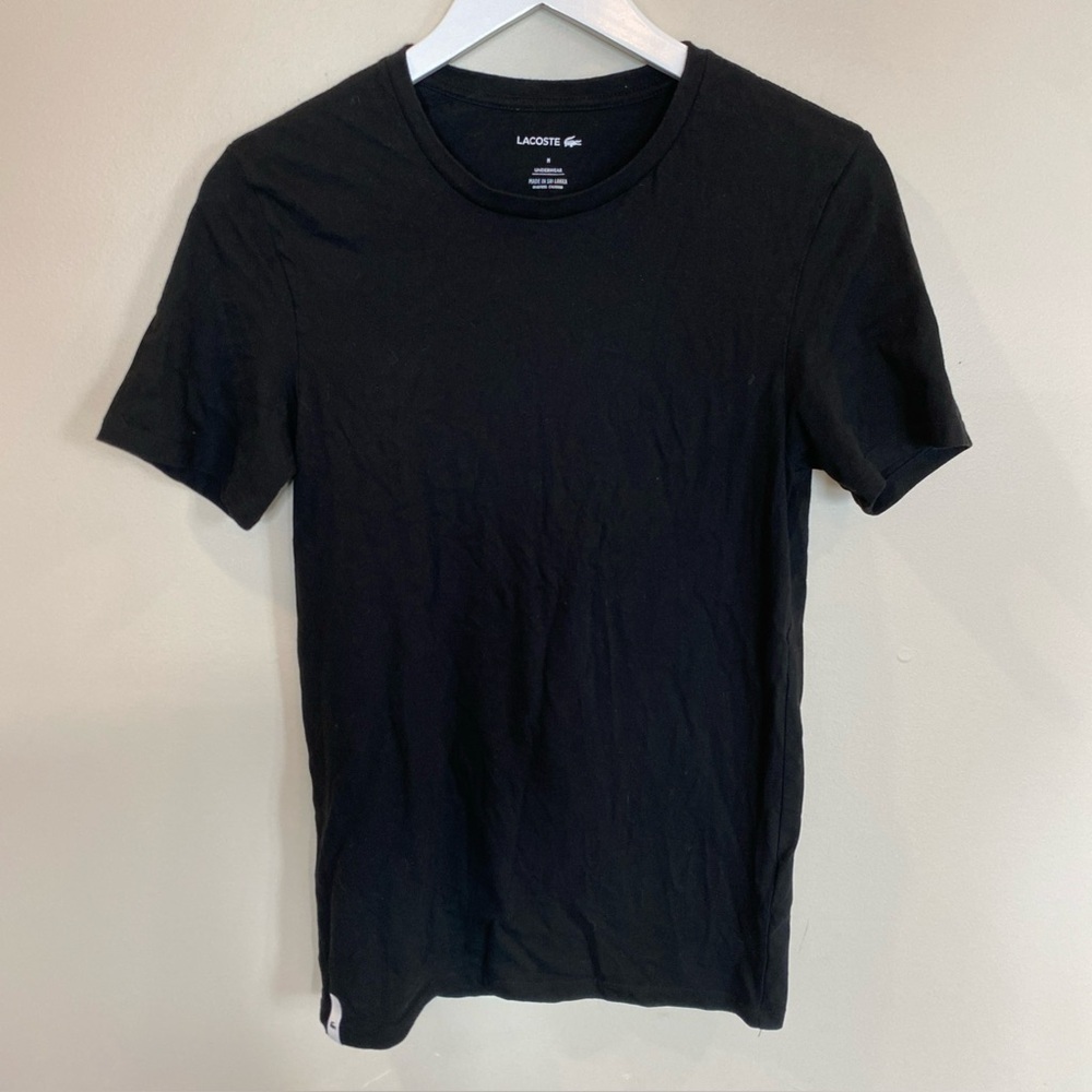 Lacoste Black Crew Neck Short Sleeve Underwear Mens Medium